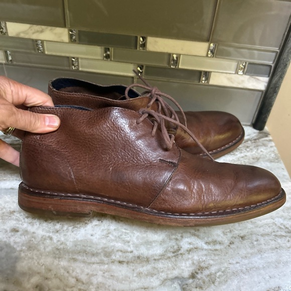 Cole Haan Boots Mens 11.5 Chukka Lace Up Brown Leather Ankle Top Classic lace up